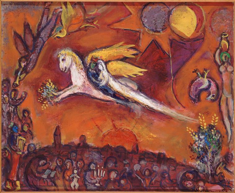 Song of Songs IV contemporary Marc Chagall Oil Paintings